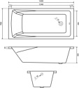 Lauter Aurora 140x70 21010040 с ножками и лицевым экраном