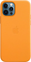 Apple MagSafe Leather Case для iPhone 12/12 Pro (золотой апельсин)