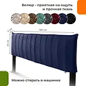Домаклево Лофт Компакт 160x190 (черный/темно-синий велюровый чехол)