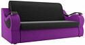 Лига диванов Меркурий 100348 100 см (микровельвет, черный/фиолетовый)