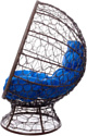 M-Group Кокос на подставке 11590210 (коричневый ротанг/синяя подушка)