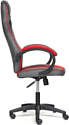 TetChair Racer Gt (кожзам/ткань, металлик/красный)