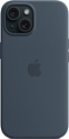 Apple MagSafe Silicone Case для iPhone 15 (синий шторм)