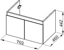 Aquaform Тумба п/у Ramos Standart 70 (темное дерево) (0401-421612)