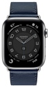 Apple Watch Herms Series 6 GPS + Cellular 44мм Stainless Steel Case with Navy Swift Leather Single Tour
