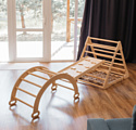 Милая Мебель Комплекс 3 в 1: Пиклер с канатом, качалка, скалодром (дерево)