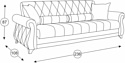 Нижегородмебель Роуз ТД 118 с комплектом подушек (вельвет люкс 28)
