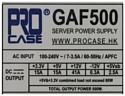 Procase GAF500 500W