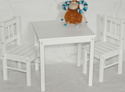 ВудГруппММ Набор стол 75x50 и стул (белый)