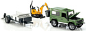 Bruder Land Rover Defender with trailer CAT and man 02593