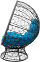 M-Group Кокос на подставке 11590303 (серый ротанг/голубая подушка)