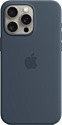 Apple MagSafe Silicone Case для iPhone 15 Pro Max (синий шторм)