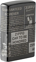 Zippo Black Ice Zippo Newsprint Design 49049