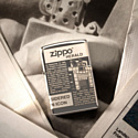 Zippo Black Ice Zippo Newsprint Design 49049