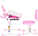 Anatomica Avgusta + стул + выдвижной ящик + светильник + подставка (белый/розовый)