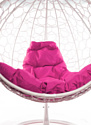 M-Group Круг 11050108 (белый ротанг/розовая подушка)