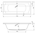 CEZARES Arena 170x75