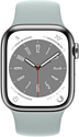 Apple Watch Series 8 LTE 41 мм (корпус из нержавеющей стали, силиконовый ремешок)