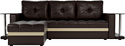 Craftmebel Атланта М угловой 2 стола (боннель, левый, коричневая экокожа)