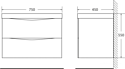 BelBagno Marino-750-2C-SO-BL-P (bianco lucido)