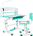 Anatomica Legare + стул + надстройка + выдвижной ящик + светильник L4 (белый/зеленый)