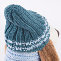 Basik & Co Bartolomew в голубой шапке и шарфе (33 см)