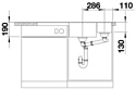 Blanco Axia III 6S (доска стекло, чаша слева)