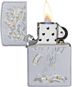 Zippo Satin Chrome Money Tree Design 29999