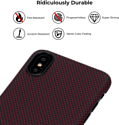 Pitaka MagEZ для iPhone X (plain, черный/красный)