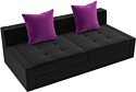 Лига диванов Мартин 102814 (микровельвет, черный/фиолетовый)