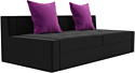Лига диванов Мартин 102814 (микровельвет, черный/фиолетовый)