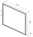 Wellsee  7 Rays' Spectrum 172201150, 60 х 50 см (с сенсором и регулировкой яркости освещения)