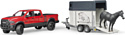 Bruder RAM 2500 Power Wagon with horse trailer and horse 02501