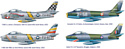 Italeri 2503 F 86F Sabre Jet Skyblazers