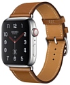 Apple Watch Herms Series 4 GPS + Cellular 44mm Stainless Steel Case with Swift Leather Single Tour