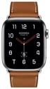 Apple Watch Herms Series 4 GPS + Cellular 44mm Stainless Steel Case with Swift Leather Single Tour