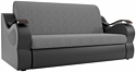 Лига диванов Меркурий 100355 100 см (рогожка серый/экокожа черный)