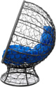 M-Group Кокос на подставке 11590310 (серый ротанг/синяя подушка)