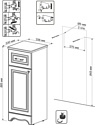 Бриклаер Тумба Анна 32 R с корзиной (белый глянец)