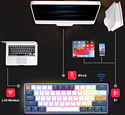 Royal Kludge RK61 Plus RGB white, RK Cyan Royal Kludge RK61 Plus RGB white, RK Cyan