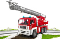 Bruder MAN Fire engine with selwing ladder 02771