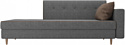 Лига диванов Селена 105241 (правый, рогожка, серый/коричневый)