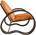 M-Group Фасоль 12370207 (коричневый ротанг/оранжевая подушка)