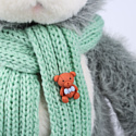 Milo Toys Little Friend Мишка с зеленым шарфом 9905656 (светло-серый)