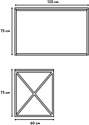 Crafto Модерн Лофт 03 120x60x75 (белый/золотистый дуб)