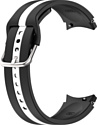 Rumi Sport Line силиконовый для Samsung Galaxy Watch4/5 (20 мм, черный/белый)