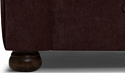 Divan Честер-3 (без механизма, велюр, коричневый velvet dark marsala)