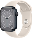 Apple Watch Series 8 45 мм (алюминиевый корпус, спортивный силиконовый ремешок) Apple Watch Series 8 45 мм (алюминиевый корпус, спортивный силиконовый ремешок)