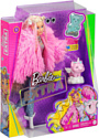 Barbie Extra Doll 3 in Pink Coat with Pet Unicorn-Pig GRN28
