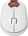 Logitech M350 Pebble Line Friends Brown white